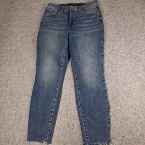 Lucky Brand Skinny Jeans Womens 8/29 Blue Bridgette High Rise Raw Hem 7WP11046